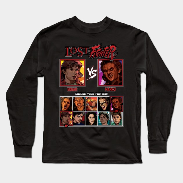 Lost Boys Fighter - Edgar Frog vs Marko Long Sleeve T-Shirt by RetroReview